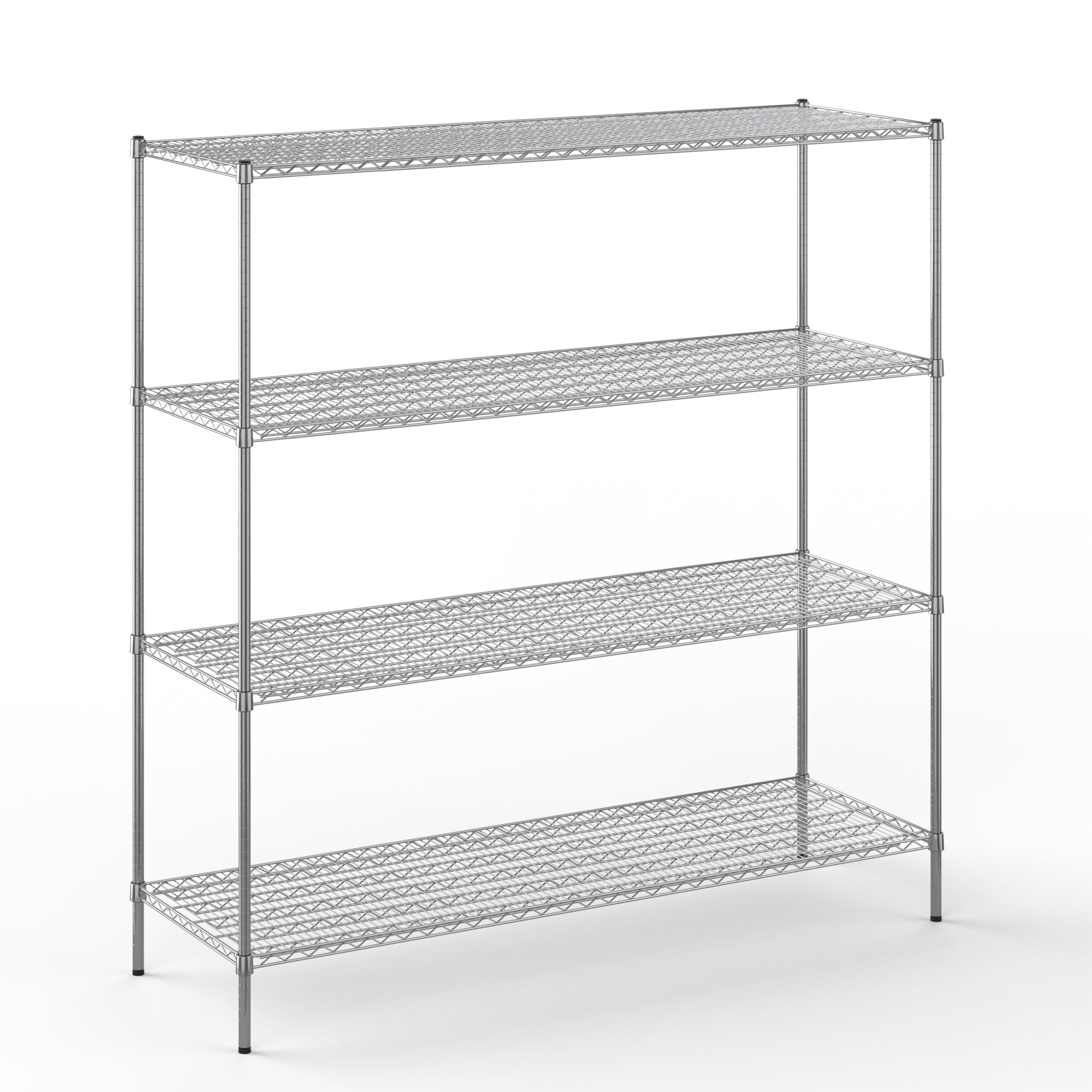 24" Deep x 72" Wide x 74" Height Wire Shelving Kit | 4-Tier | NSF Commercial Storage Rack Unit