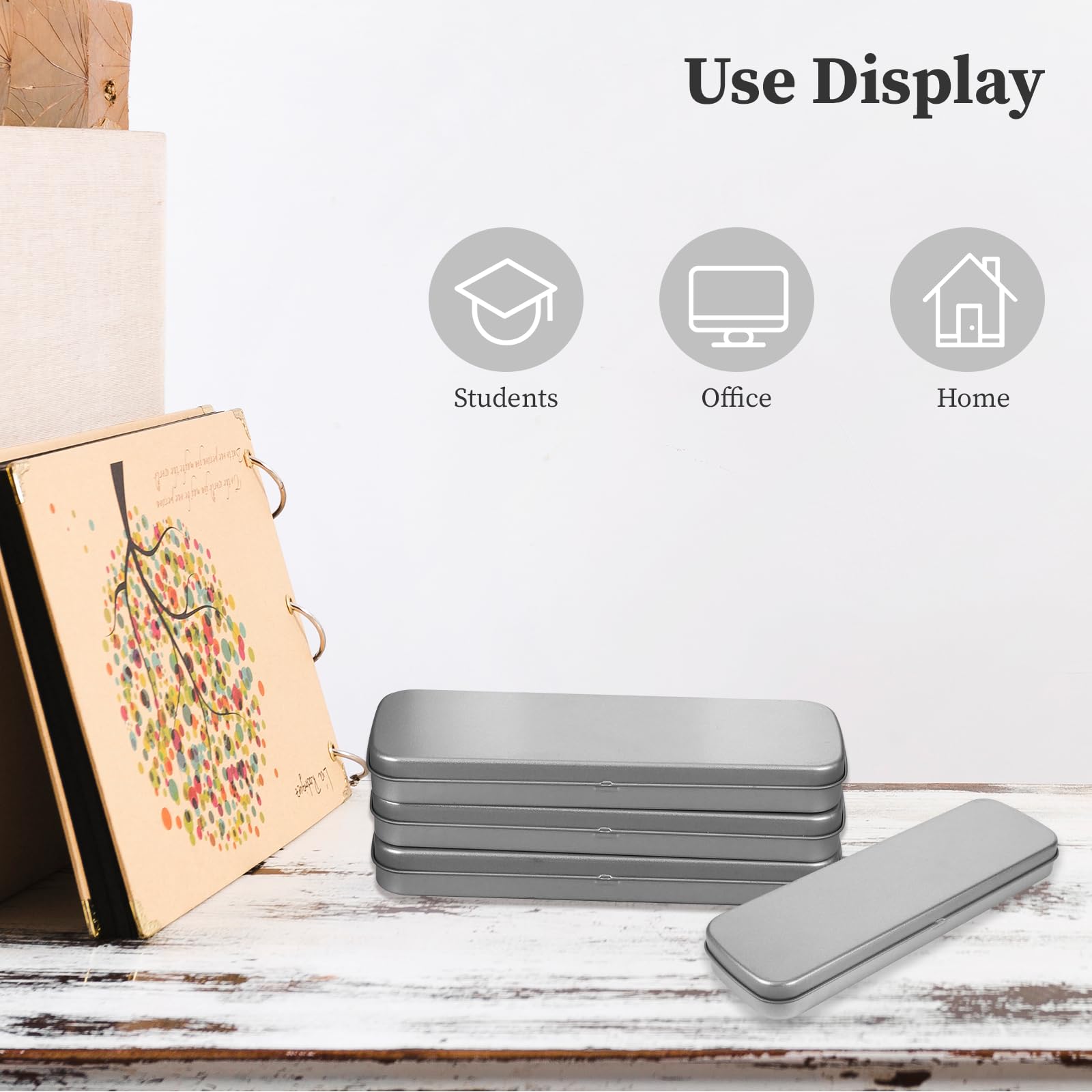 Sourcing Map 2x Metalldosen 17,5x6,1x1,8cm - Rechteckige Blechboxen Zur Aufbewahrung