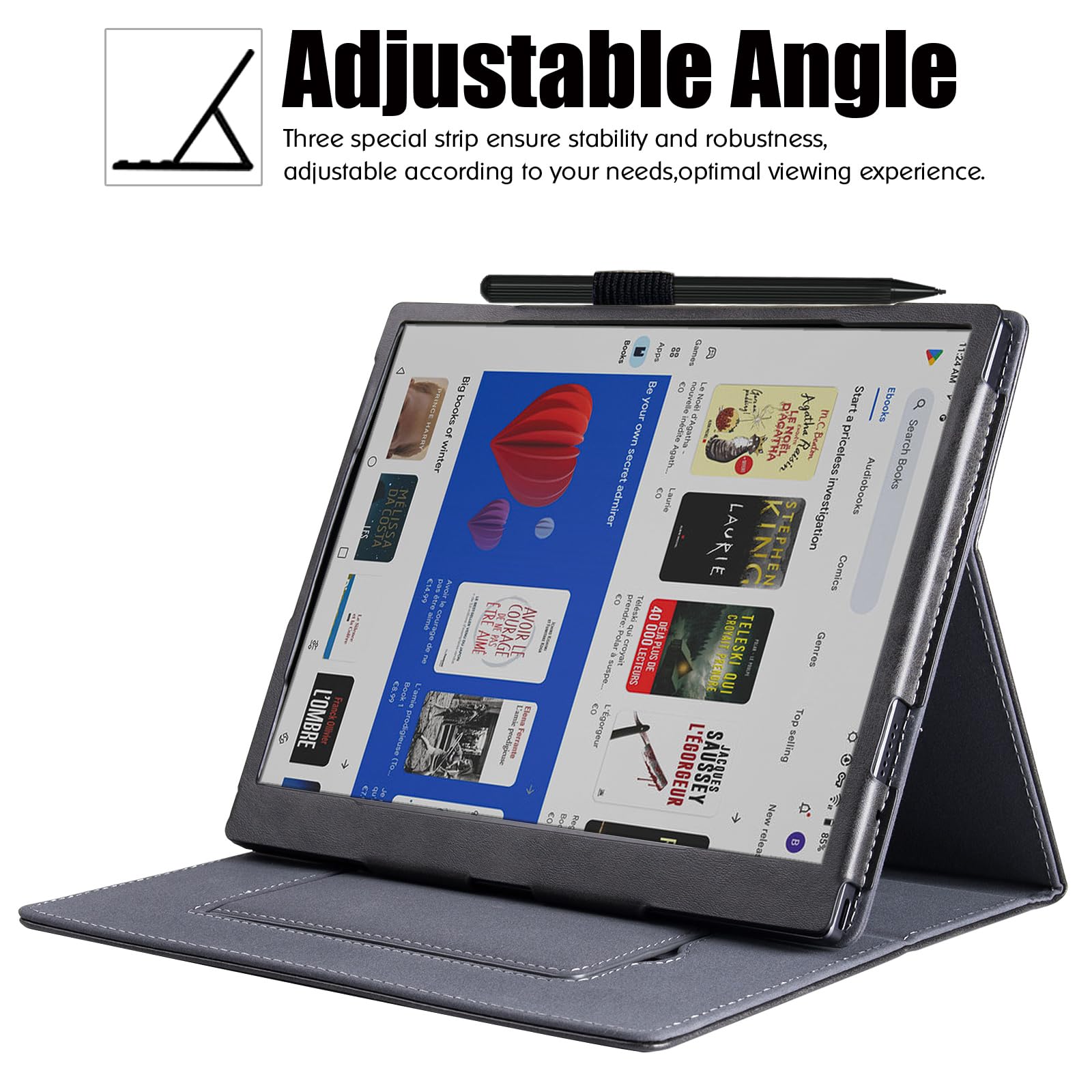 BOOX Tab Ultra 10.3インチ B5 本体、付属品、カバー Amazon.com: BOZHUORUI Stand Case for 10.3