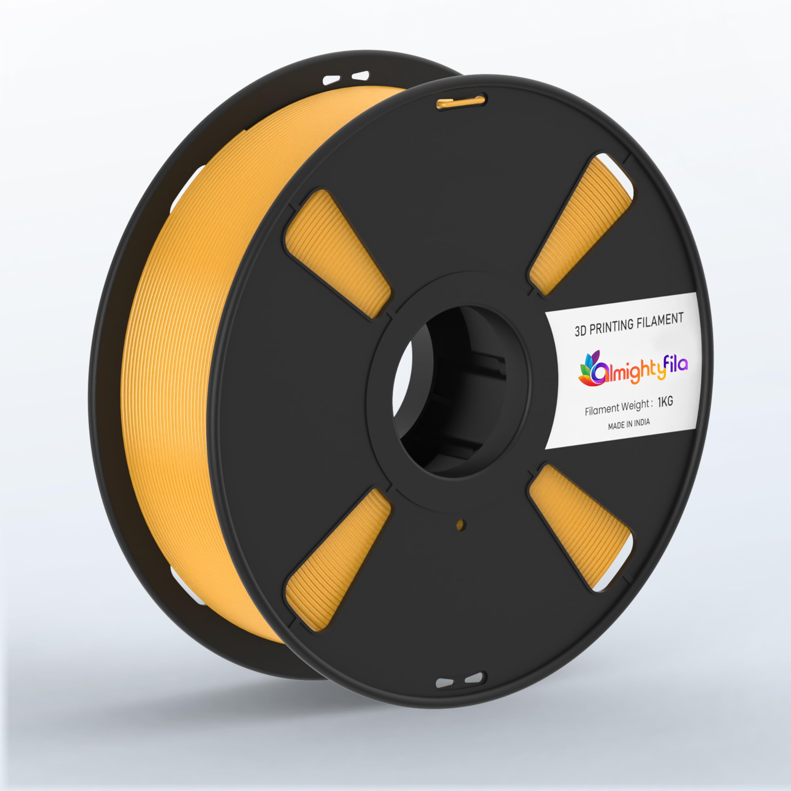 almightyfila pla+ 3d printer filament 1.75mm gold | dimensional accuracy +/- 0.03mm | 1kg spool | compatible with fdm printers