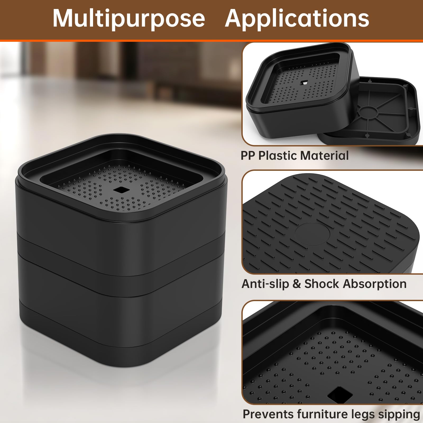 Snapklik.com : Appacare 20 Pack Furniture Risers Adjustable Bed Risers ...