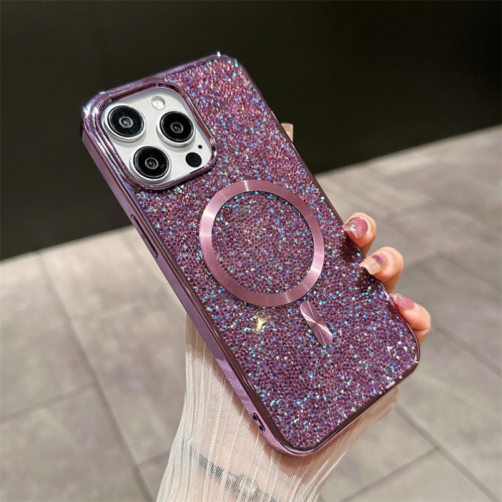Coque scintillante iPhone 12 Pro Max violette le cadeau idéal et utile - 6