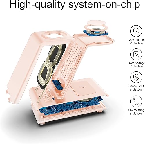 Miniatura 4 de Estación de carga inalámbrica mejorada compatible con Samsung Cargador inalámbrico Magnet Galaxy Watch 5 Pro43 Active 21 Galaxy S2322S21S20S10eNote