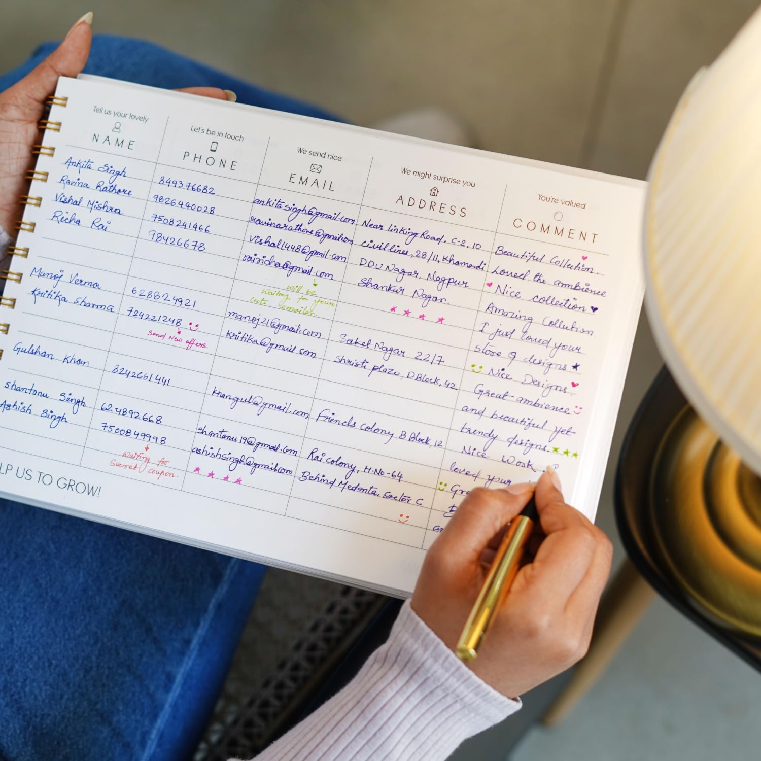 CHAARPAI Visitor Book β 8 x 12 Inches | Wiro Bound Guest Register for Hotels, Offices, Exhibitions, Boutiques & Business Use | Medium Size Visitor Log Book for Reception & Front Desk 1