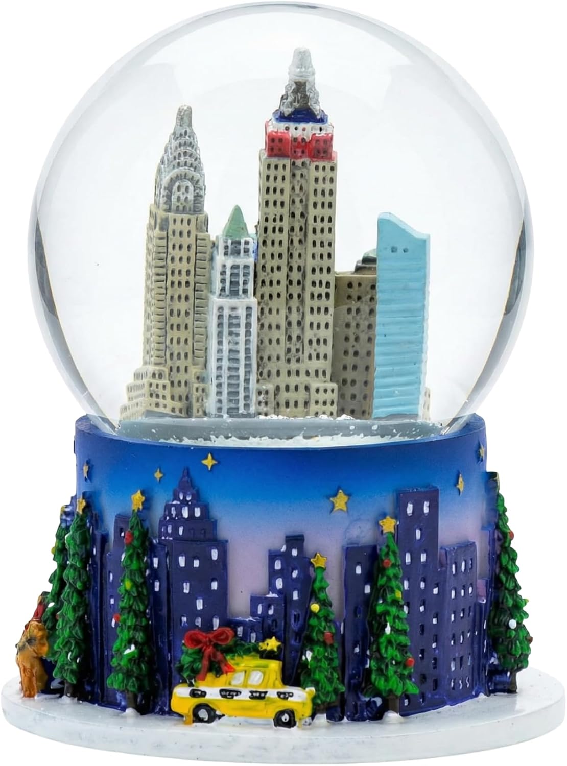 New York City Christmas Snow Globe [3.5 in] Rockefeller Center Skyline NYC
