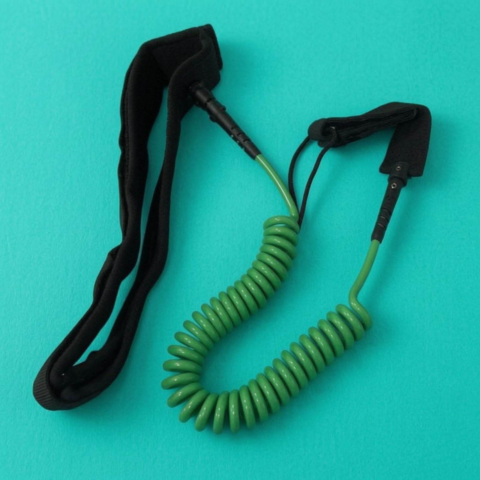 Leash Ceinture Spiralé Leash Taille Universel Accessoire pour Paddleboarrs, Hydrofoil, Vert, 10 Pieds