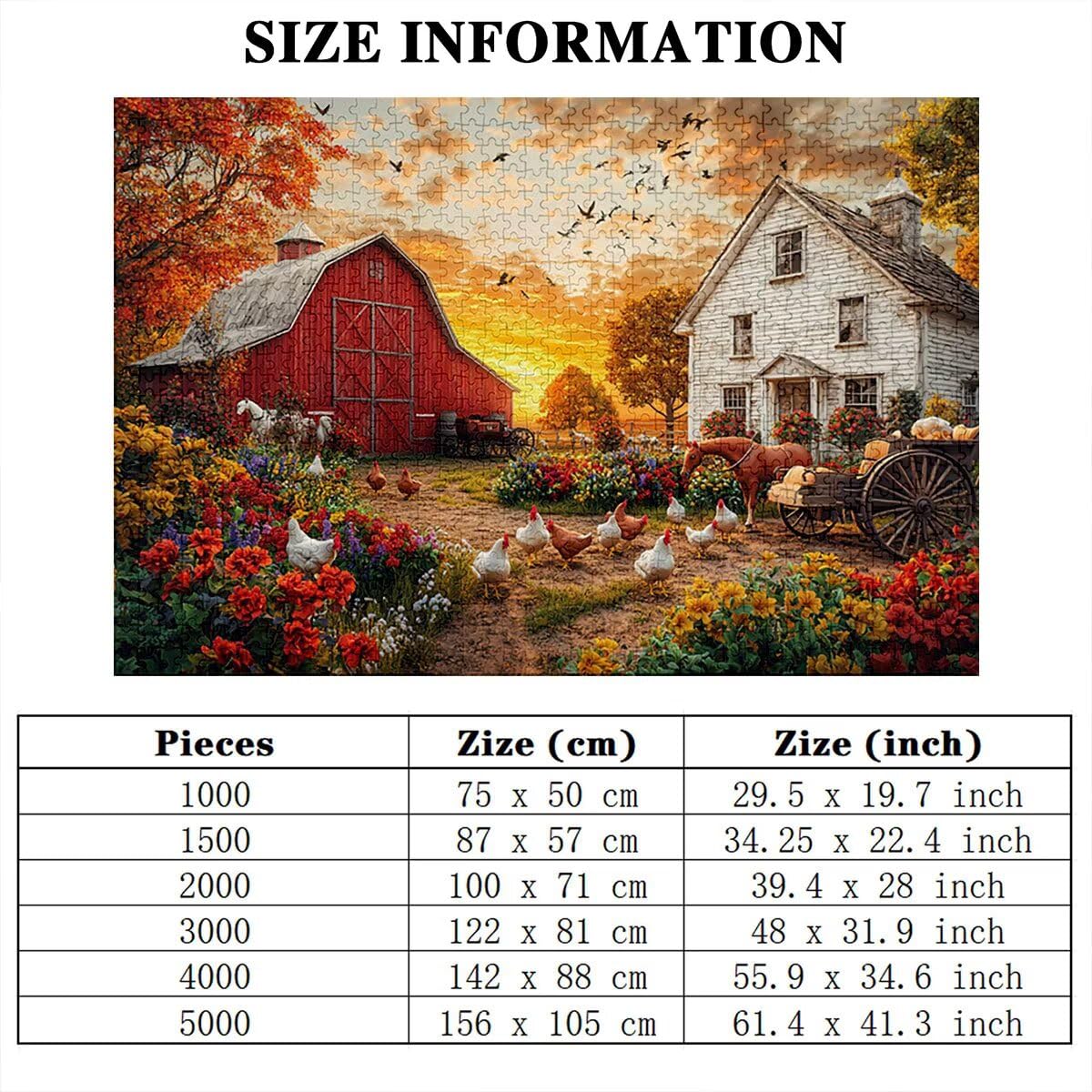 Puzzle 4000 elementów, kabina z zachodem słońca, 4000 elementów, drewniane puzzle dla dorosłych, trudna łamigłówka, gra logiczna dla całej rodziny, drewniane puzzle, dekoracja salonu, prezenty, X-14