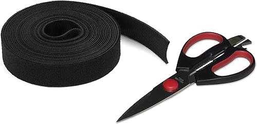 Miniatura 2 de Rollo reutilizable de cierre de gancho y bucle de agarre fuerte con terciopelo de microfibra suave al tacto 1" x 16' (1" de ancho, 16 pies de largo)