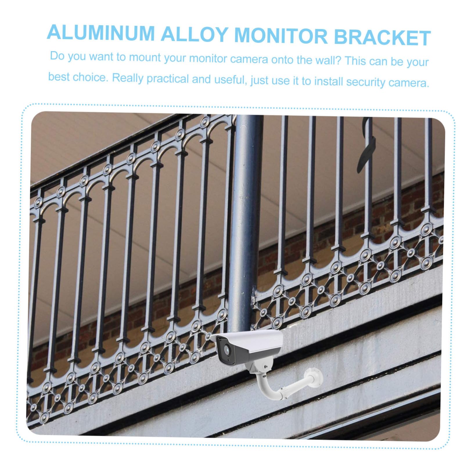 Support Mural pour Caméra de Sécurité Alliage Aluminium Réglable Tube Anti-enchevêtrement Support Robuste Jusqu