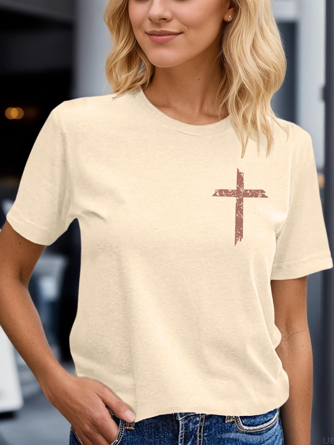Faith Shirts for Women Christian Shirt Jesus Cross Graphic Tees Bible Verse Religious Sayings Casual Tops - Image 3