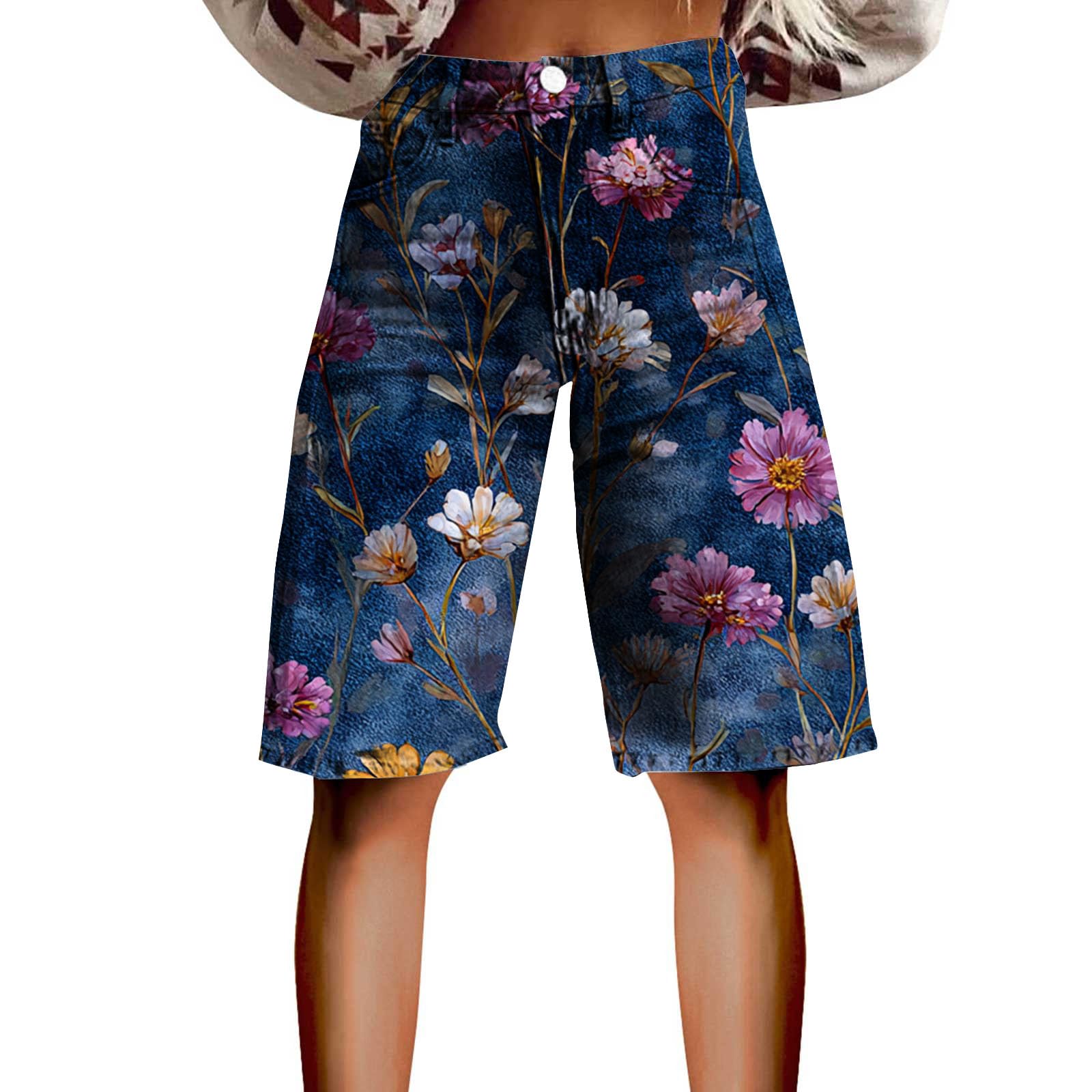 Bermuda Femme Bermuda Grande Taille Femme Fluide Grande Taille Coton Jogging Shorts Leger Shorts Sport avec Cordon De Serrage Et Poches Pantalon pour Les Vacances Et pour Un Usage Quotidien