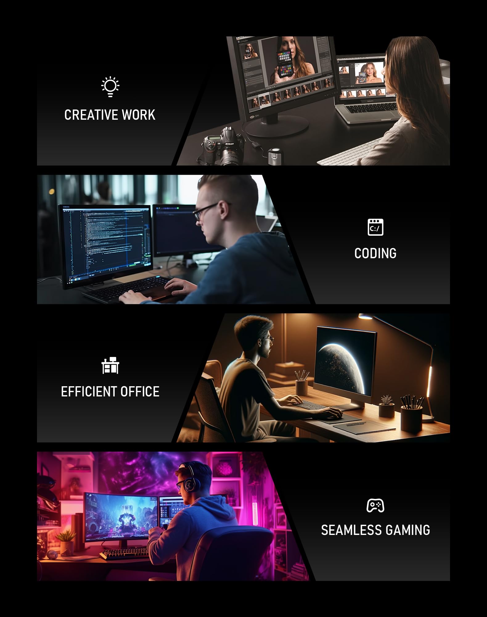 BOSGAME E5 Mini PC per casa e ufficio, Ryzen 5300U (supera 4300U, fino a 3,8 GHz), 8 GB RAM DDR4, SSD da 256GB, mini desktop PC, triplo display 4K, doppia LAN 2,5G, WiFi 5, BT5.0, mini computer
