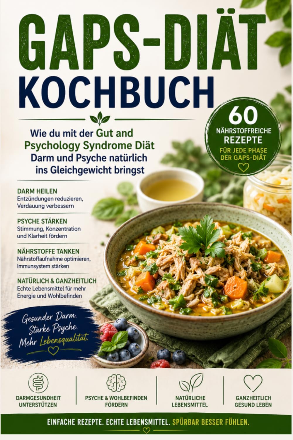 GAPS-Diät Kochbuch: Wie du mit der Gut and Psychology Syndrome Diät Darm und Psyche natürlich ins Gleichgewicht bringst