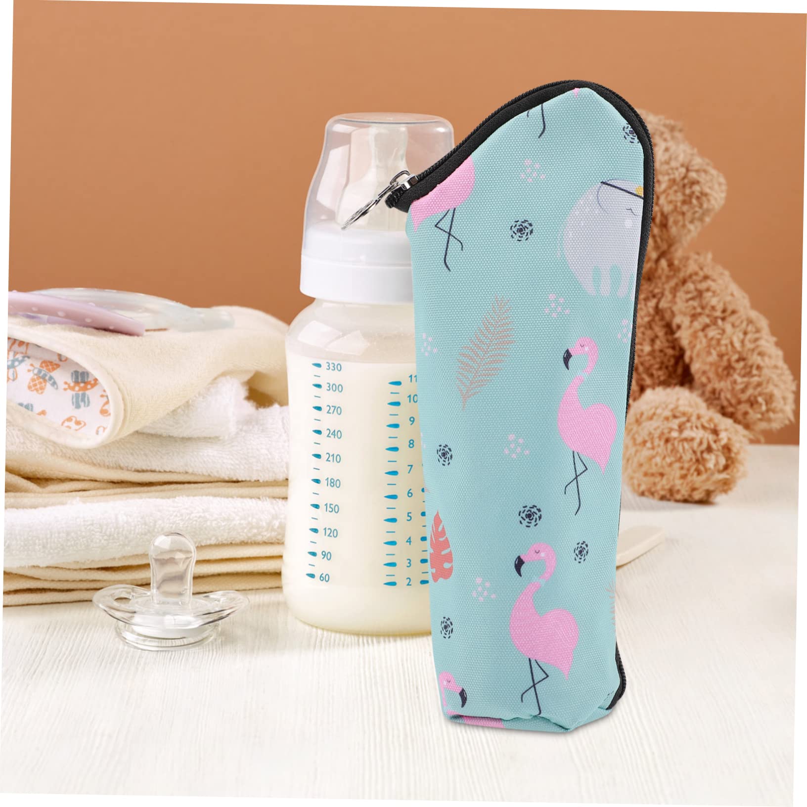 Toyvian 4piezas Bolsa Térmica para Biberones para Bebés Aislamiento para Leche y Bebidas para Paseos y Viajes Flamenco
