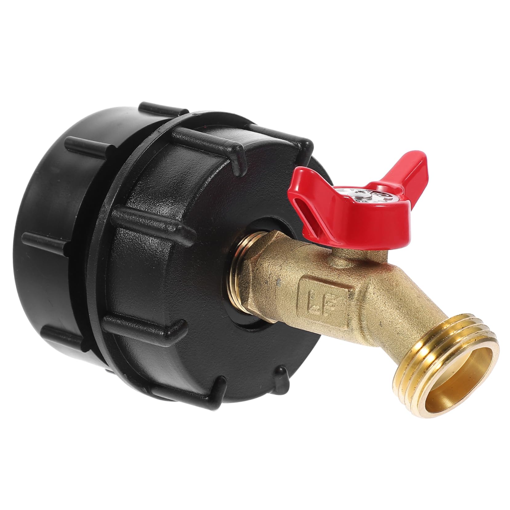 ibasenice 5 Piezas Accesorios De Conector De Cubo Adaptador De Agua del Tanque De Asas IBC Ajuste De Barriles De Tonelada Adaptador IBC y Grifo De Jardín IBC a 1/2 Grifo Abs