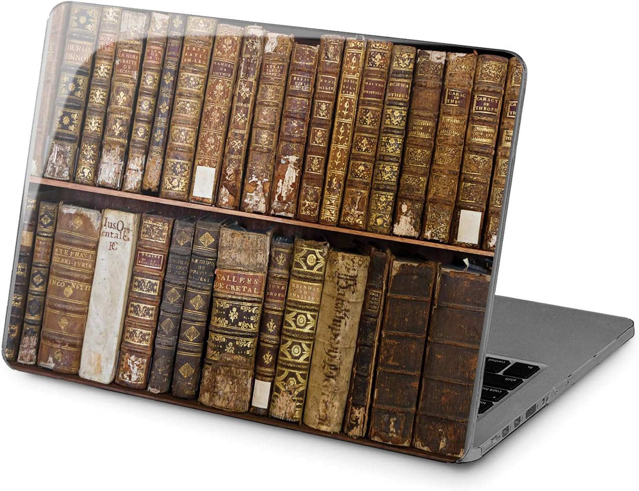 Hard Case Compatible for MacBook Pro 16 14 M3 M2 2023 M1 Pro 13 2022 Air 13 2021 Retina 2020 Mac 11 12 Protective Cover Bookworm Print Unique Design Books Bookshelf Antique Vintage Laptop