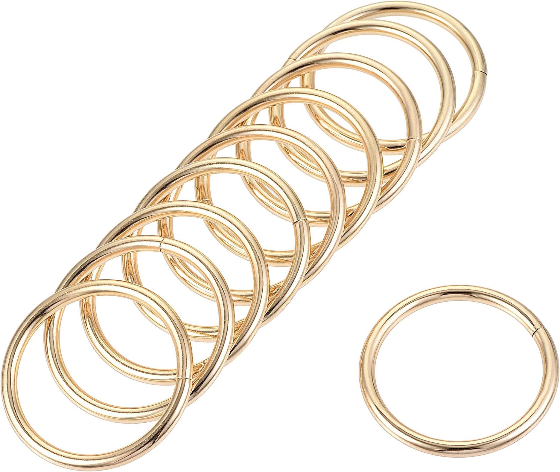 uxcell Metal O Rings, Non-Welded for Straps Bags Belts DIY Hardware Accessories