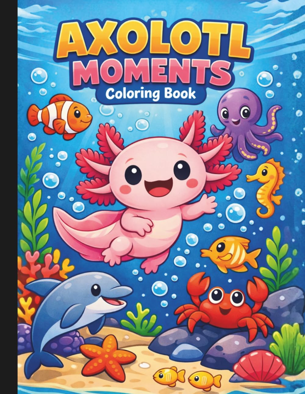 Axolotl Moments Coloring Book: Axolotl Coloring Book For All Ages