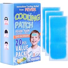 20PCS Cool Soothe, Cooling Patches, Pain Relief for Headache, Cooling Fever Reducer, Kids Cool Pads Soothe Headache Pain, Muscle Ache, Cool and Comfortable