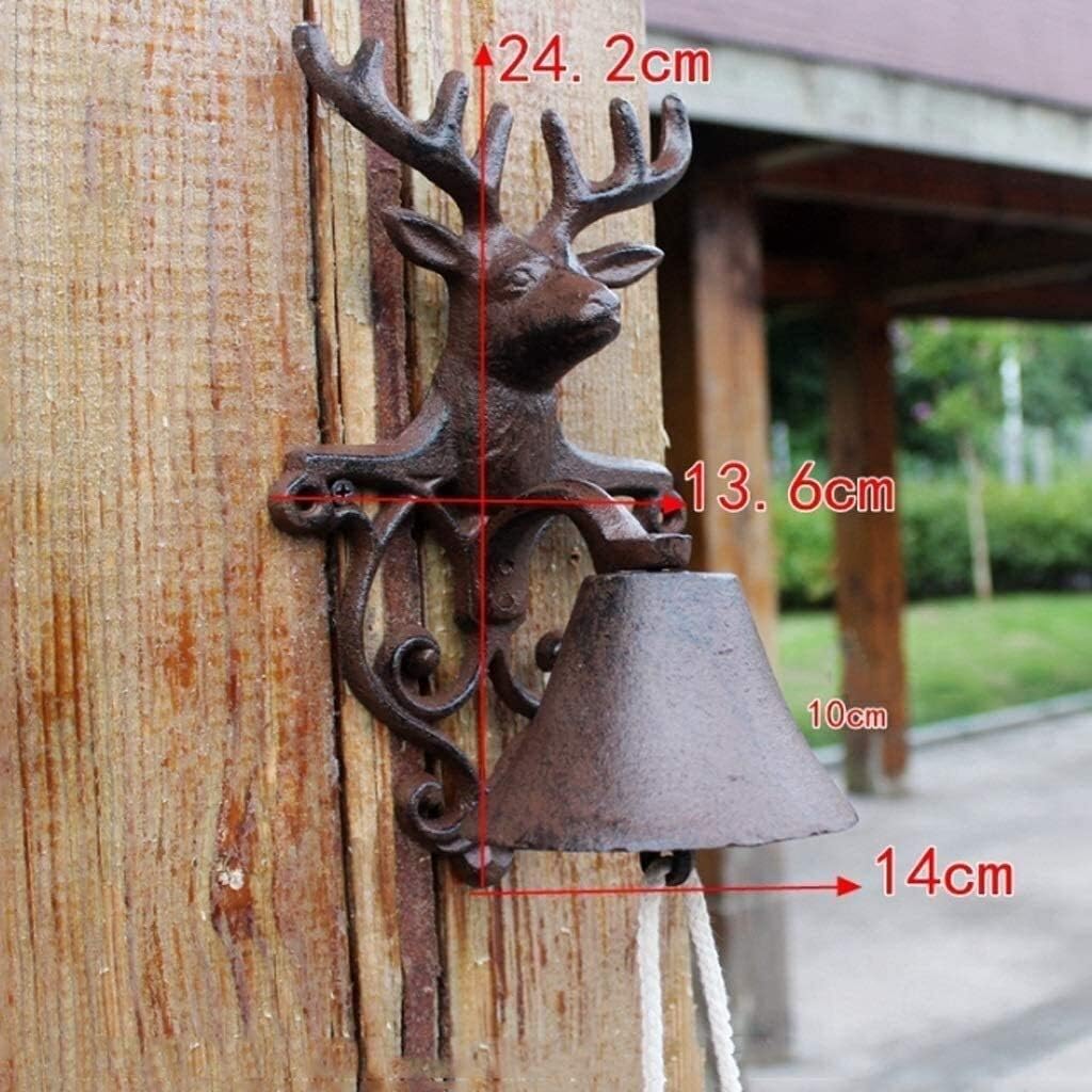 Cast Iron Doorbell, Cast Iron Dinner Bell Cast Iron Bell - Welcome Entry Door Bell Antique Doorbell Decoration Front Door Interior Exterior Decor Black Cast Iron Doorbell Retro Manor Wind Chime Wall H