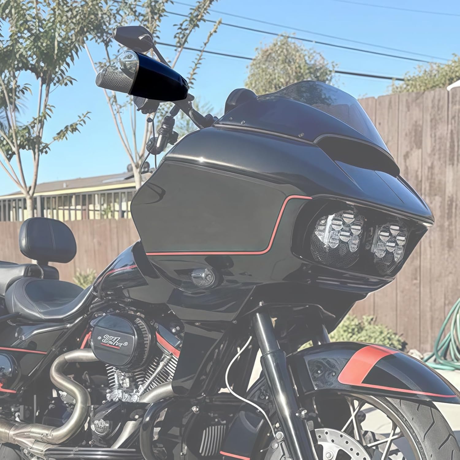 Handlebar Handguards Shield Bracket Protector for Harley Touring Road Glide, Softail Street Bob FXBB/114 FXBBS/Low Rider ST 117 FXLRST/Deluxe FLDE/Heritage Classic 2018-2023 (Black)