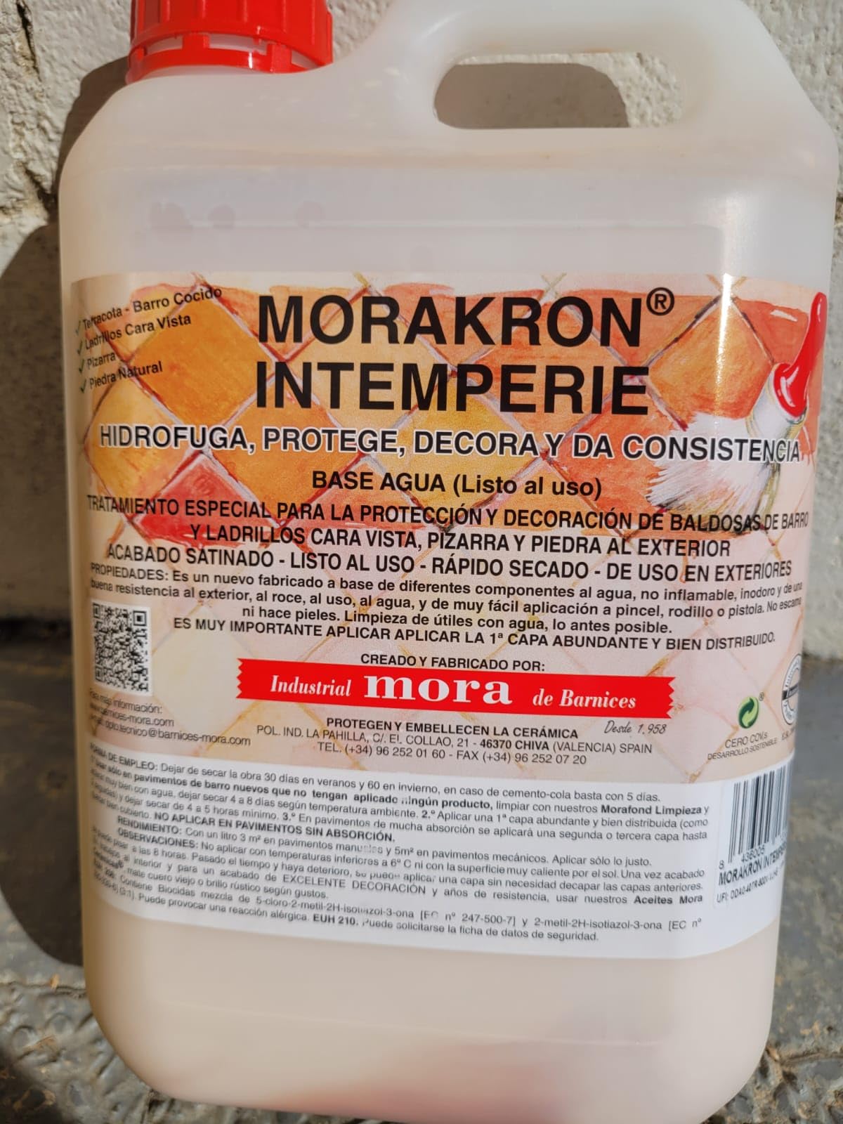 Protector Morakron Intemperie al agua - Tamaño Envases 5 L