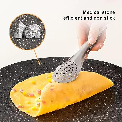 Miniatura 7 de AYNEFY Plato de barbacoa coreano, placa portátil antiadherente para acampar al aire libre, sin humo, sartén circular para ambas estufas de inducción