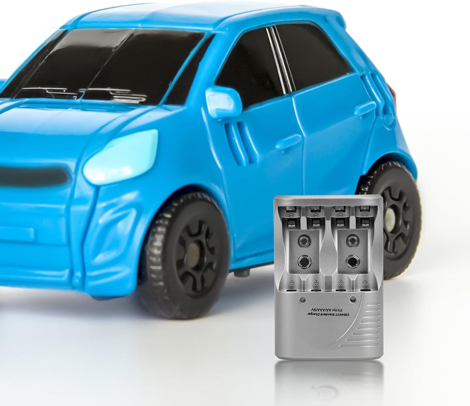 Aa AAA 9v Battery Charger with Folding Plug and LEDs image 5
