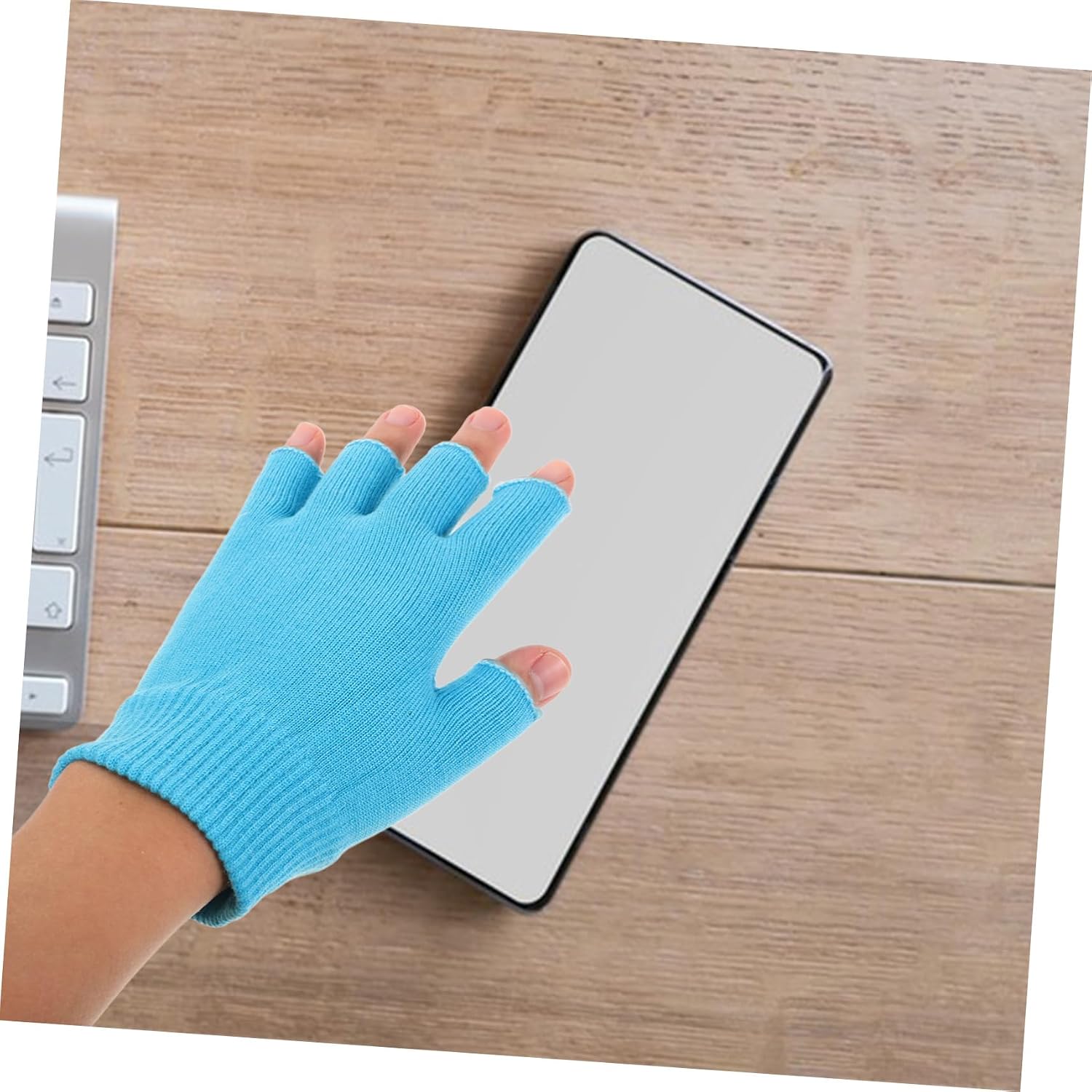1pair Moisturizing Gel Gloves for Dry Hands Touchscreen Compatible Treatment Hydrating Care for for Home and Travel Use