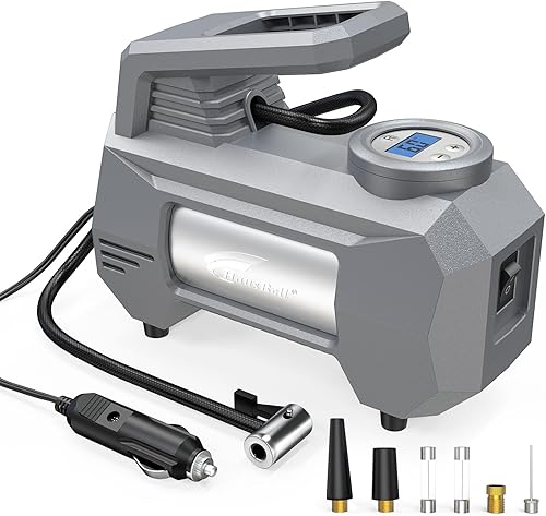 HAUSBELL Inflador de neumáticos de 150 PSI Compresor de aire portátil para neumáticos de automóvil, bomba de aire para automóvil, bomba de