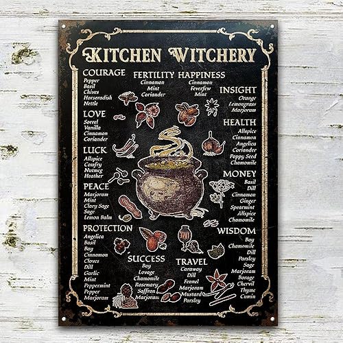 Kitchen Witchery Metal Sign