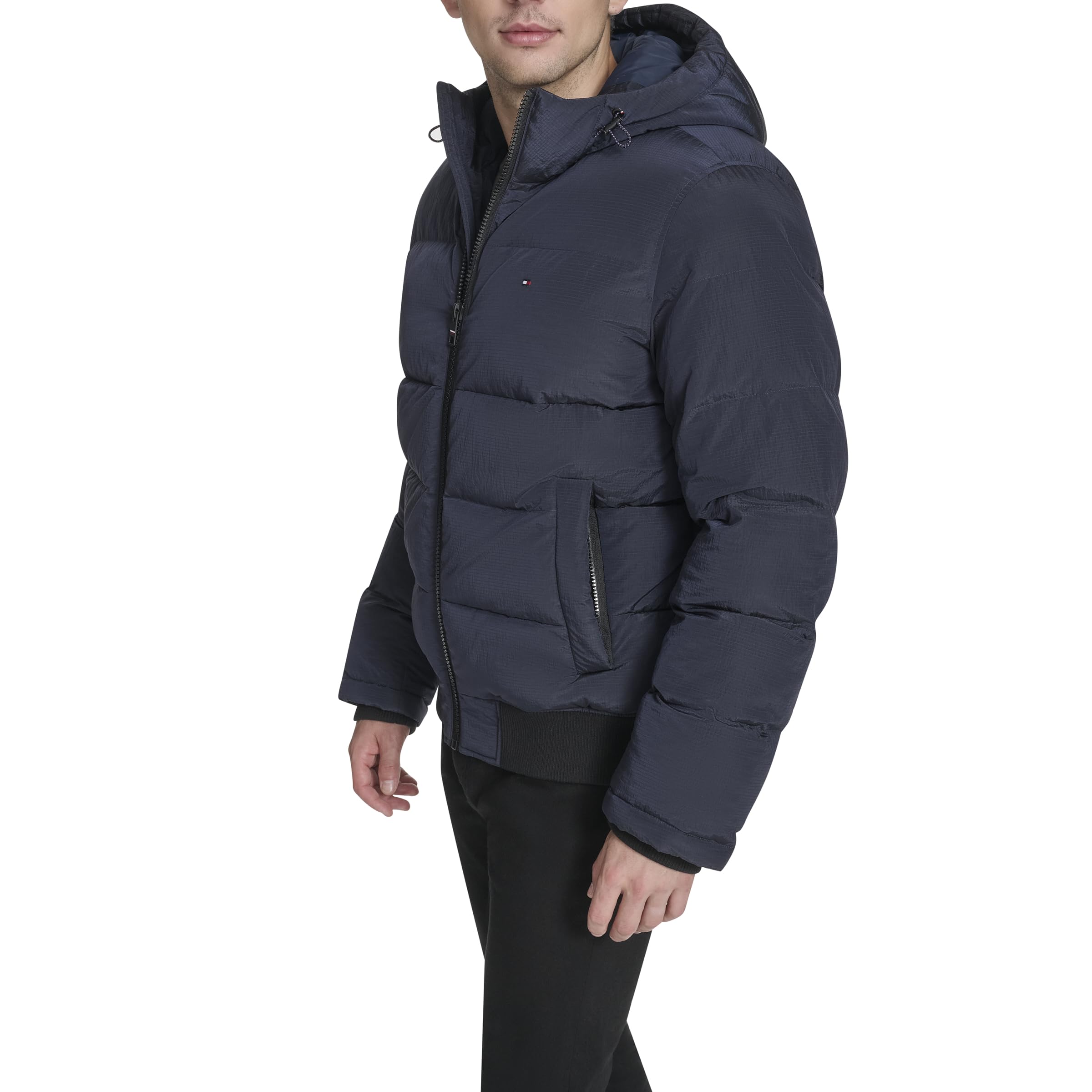 Tommy Hilfiger Herren Schnorcheljacke mit Kapuze, Marineblau, Größe XXL – Ansicht 3