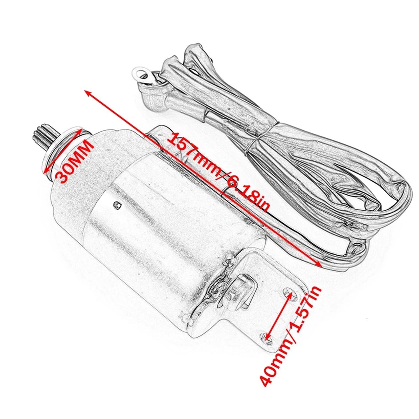 Démarreur compatible moto Convient pour Polaris Phoenix 200 dents de scie 06-2007 0454948 0453778 0453024 ATV utilitaire 150 2X4 démarreur automatique