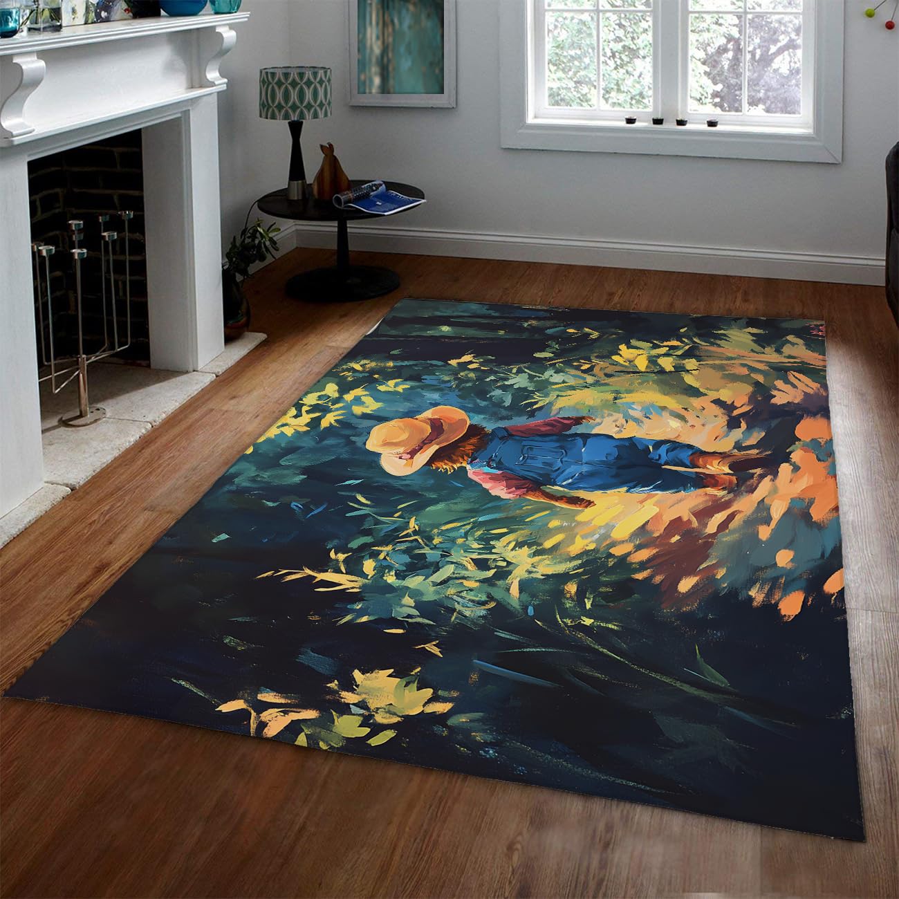 Tapis de nurserie lavable et antidérapant motif jungle 180x270 cm