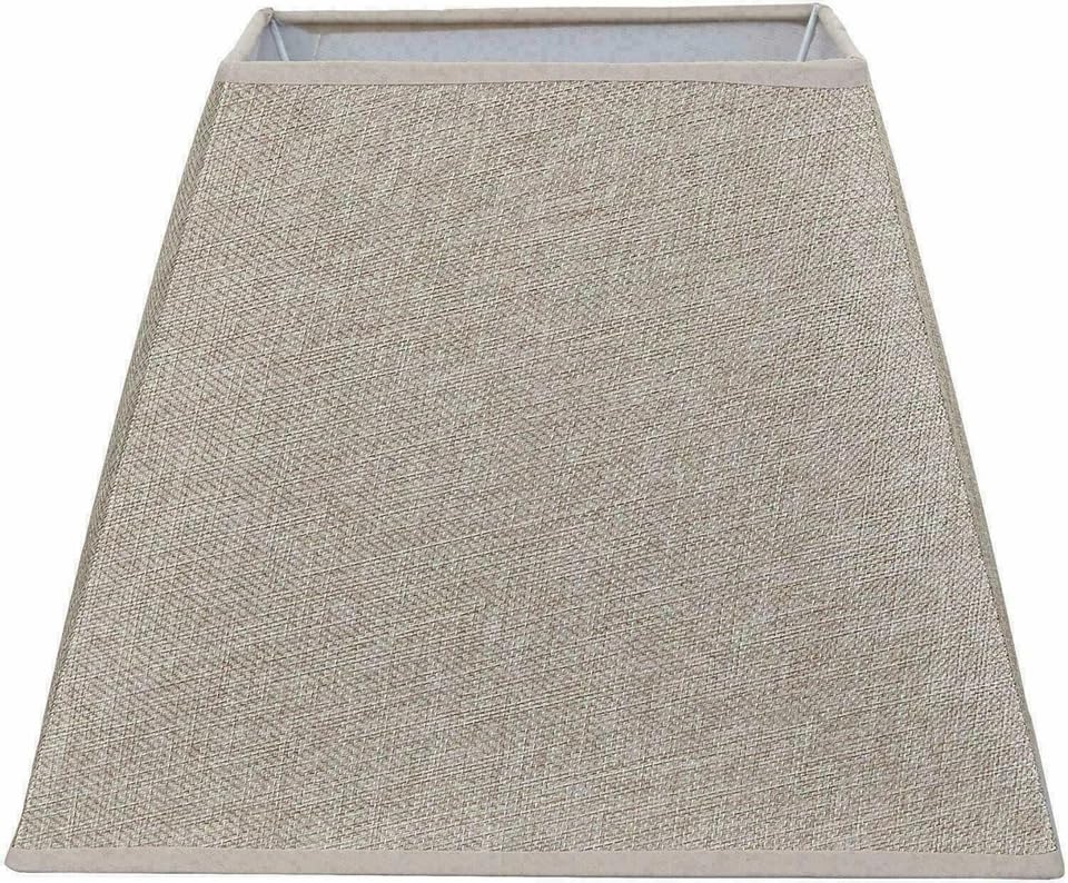 10" 12" 14" Square Pyramid Cotton Linen Lamp Shade (Grey, 10 Inch) โ image 1