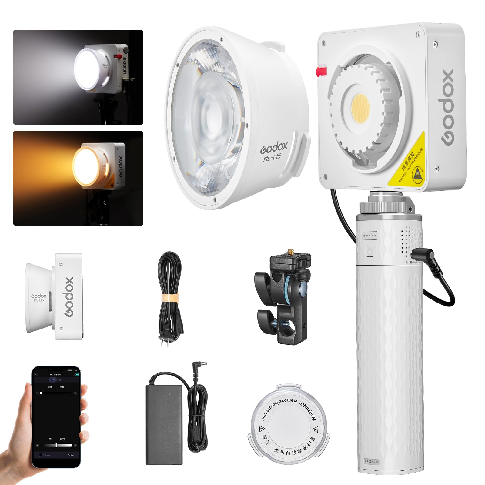 Godox ML100Bi LEDライト 120W バイカラー スマホ制御 Amazon.com : Godox ML100Bi 120W LED Video Light with Battery Grip