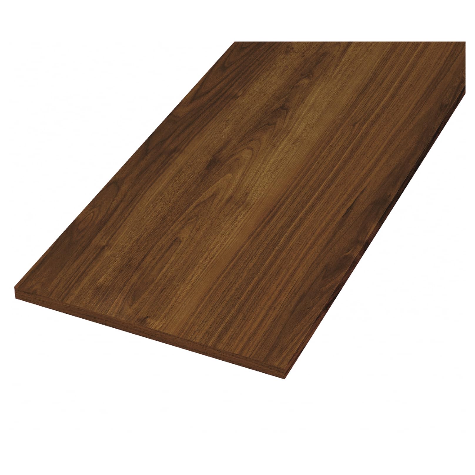 WOOD ONE STT0300D-D1I-DK Finished Shelf Board Dark Brown Color (Walnut Pattern), Plywood, 4 Sided Edge Tape Finish, Length 11.8 x Depth 5.7 x Thickness 0.8 inches (300 x 145 x 20 mm), Thread Face