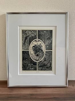 Amazon.co.jp: 宮崎 敬介 木版画作品 〝理性の鍵穴〟2230 1995年宮崎駿