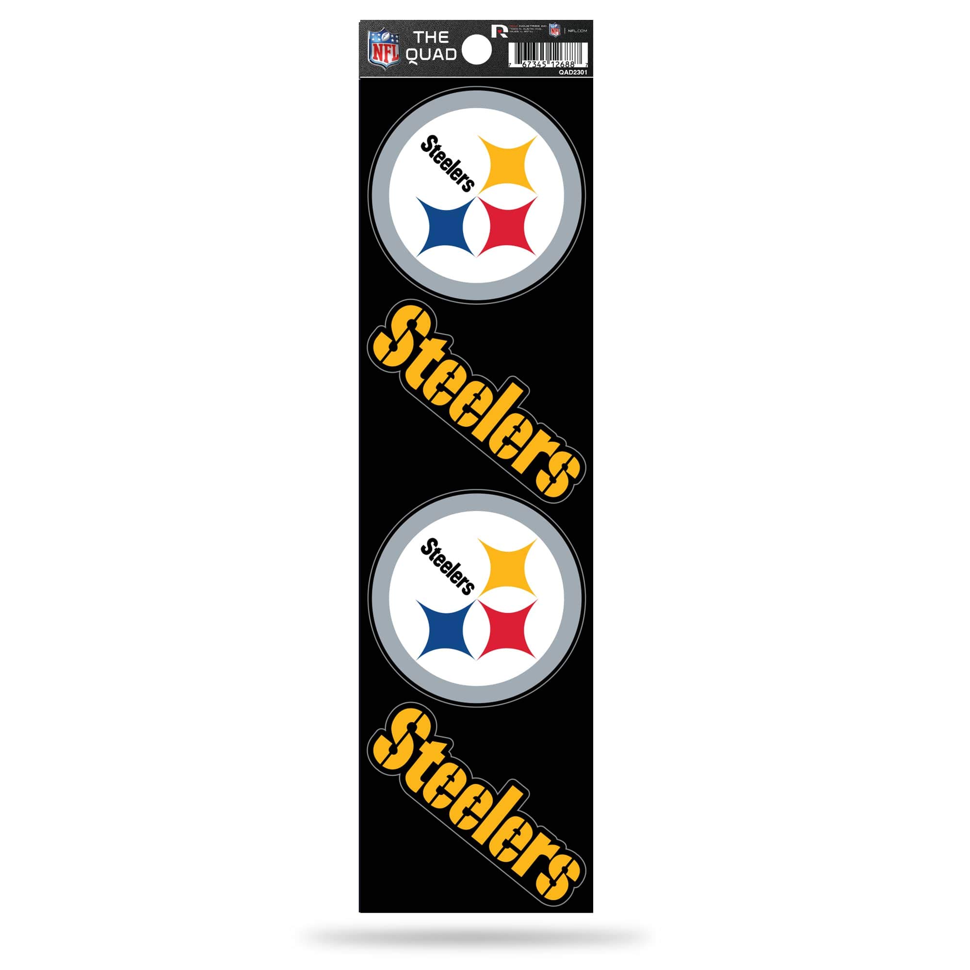 NFL Football Quad Decal 3" x 12" Quad Decal - (4) Decals