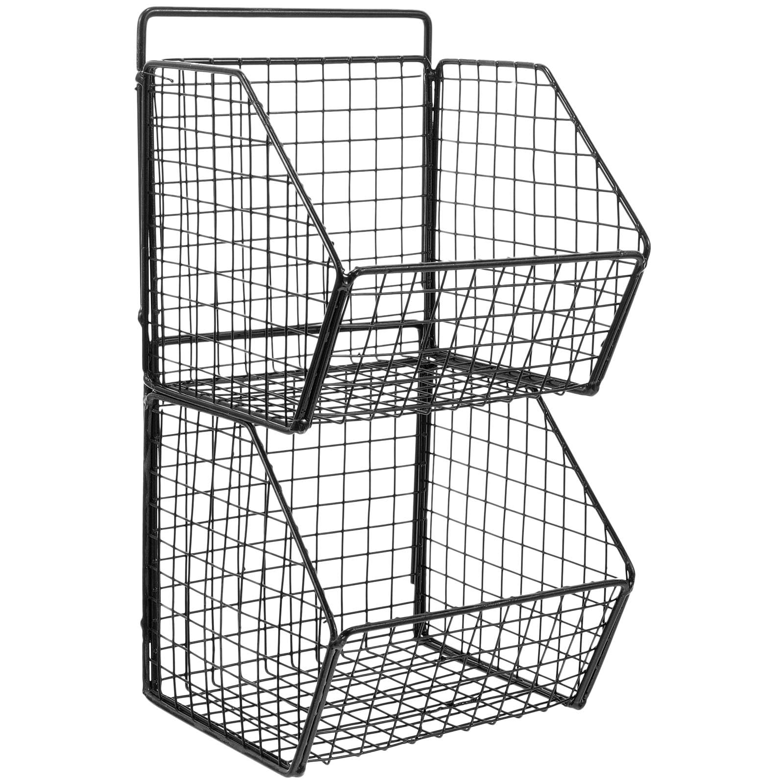 Cesta negro de almacenamiento de pared CRAFTHROU de acero al carbono