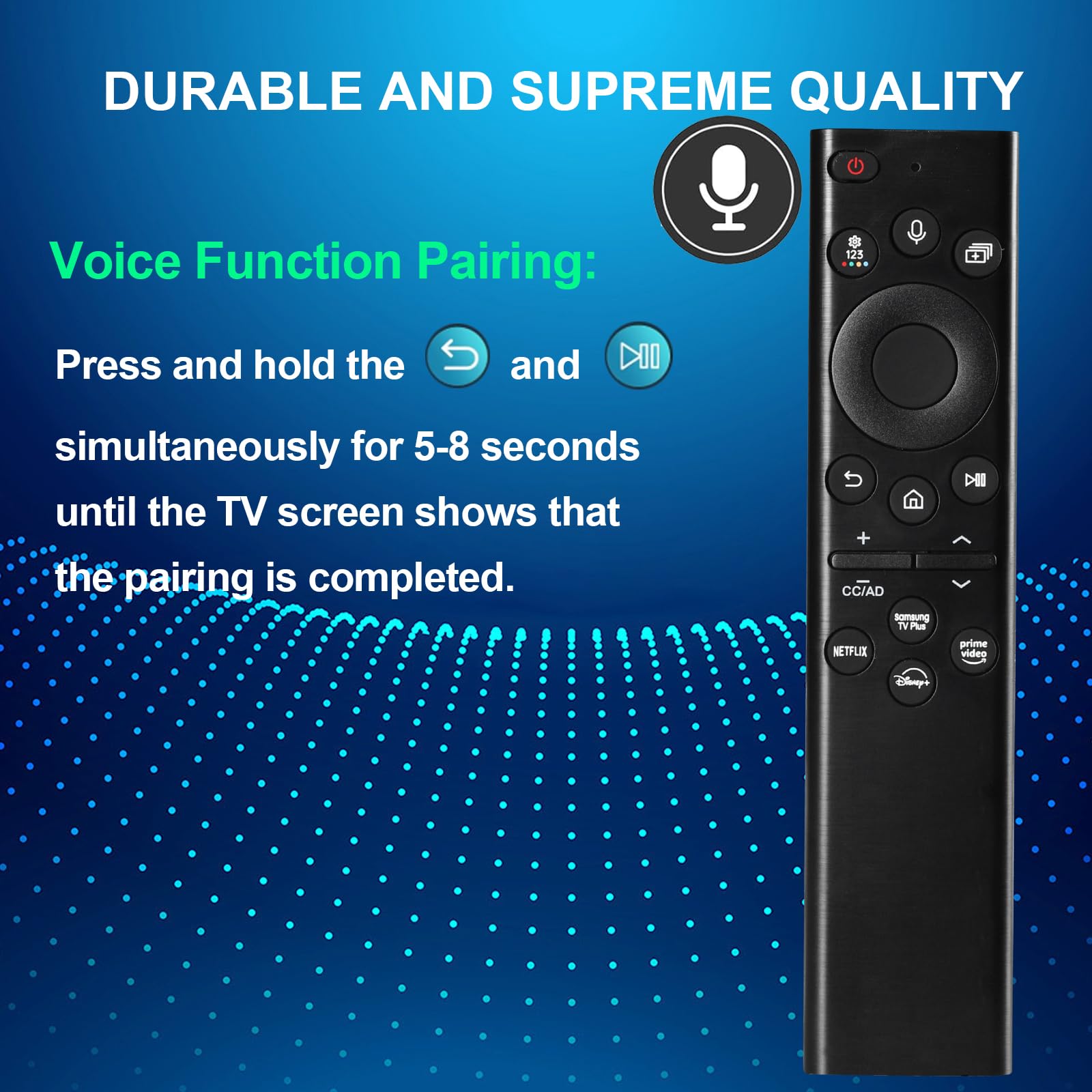 Télécommande vocale de rechange compatible avec Samsung-Smart-TV-Télécommande de remplacement Smart Curved Frame QLED LCD 8K 4K TV
