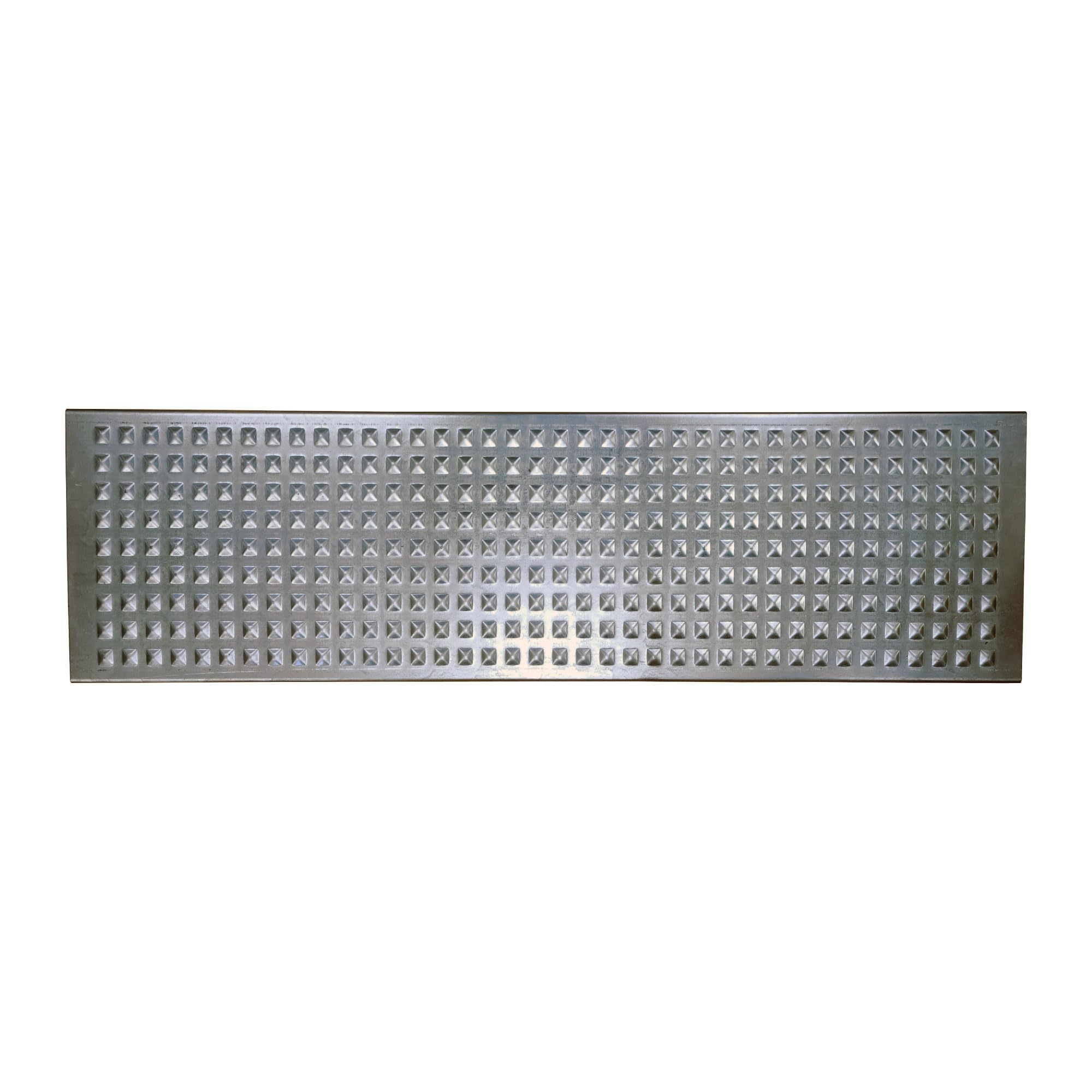 Acero Panel Peldaño Metálico Recto Repujado Punta Diamante 800x250mm - Alta resistencia y buena soldabilidad - Acero Galvanizado