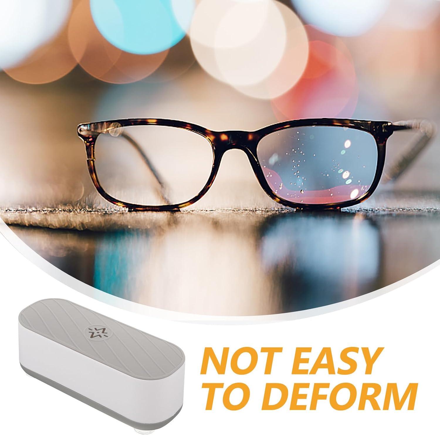 Abaodam Portable Cleaner Machine for Glasses and Rings, 300ml PP White