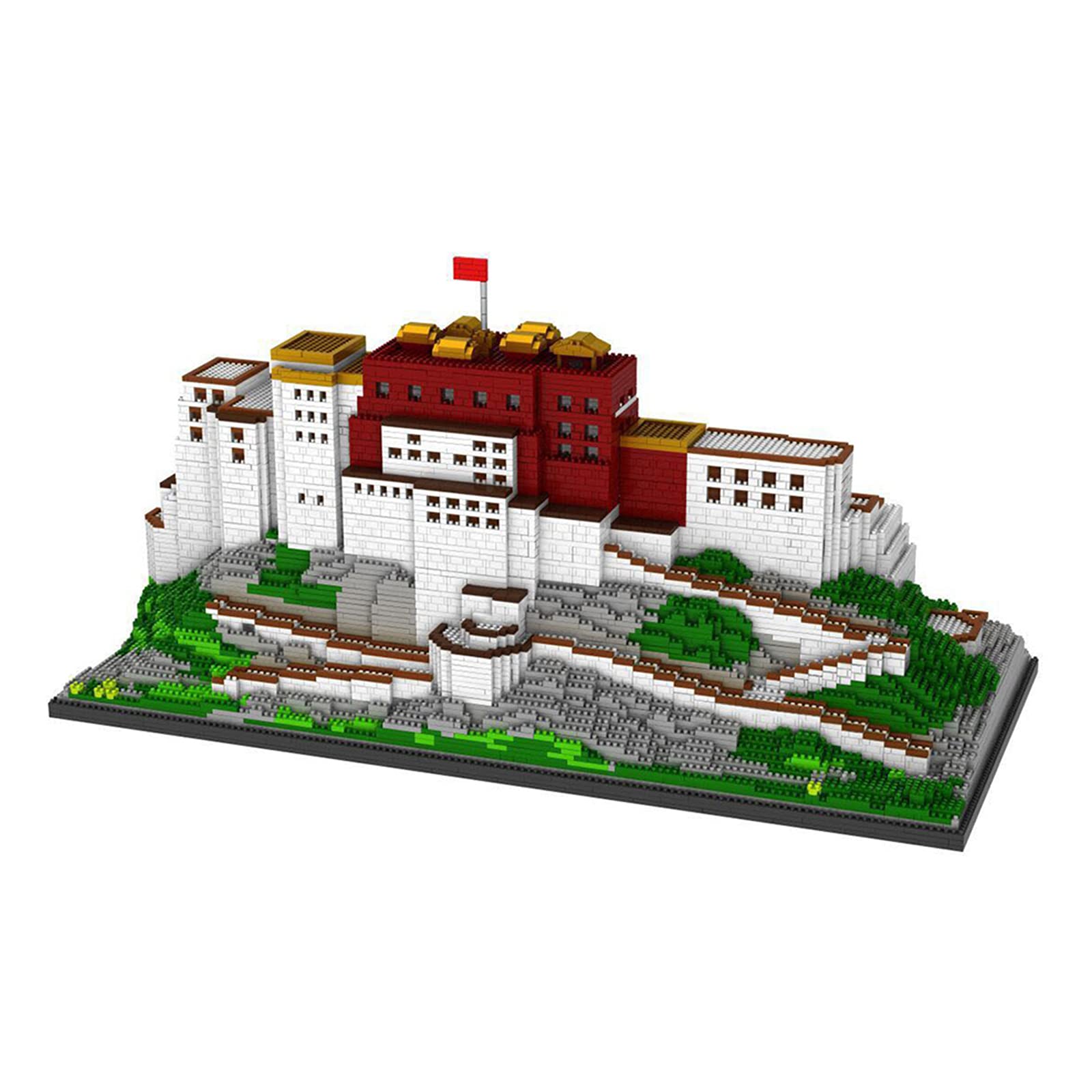 SXPC10000Pcs+ China Architecture The Potala Palace Model DIY Mini Diamond Blocks Brick Building Set Toys Gifts