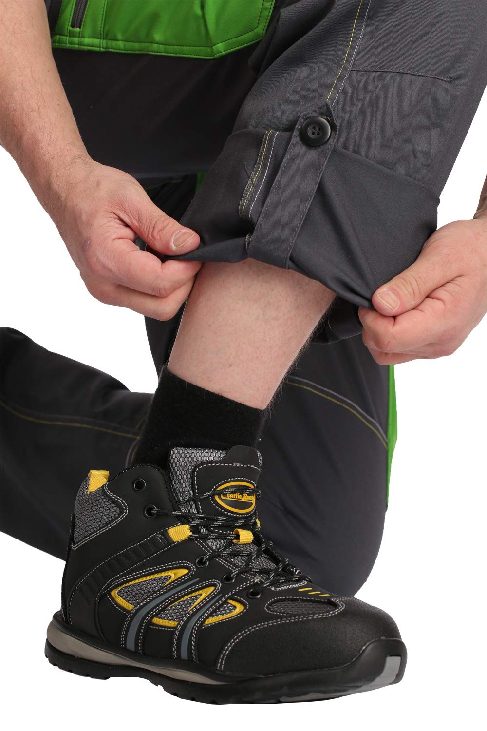 Arbeitshose grau/grün - Bundhose für Handwerker