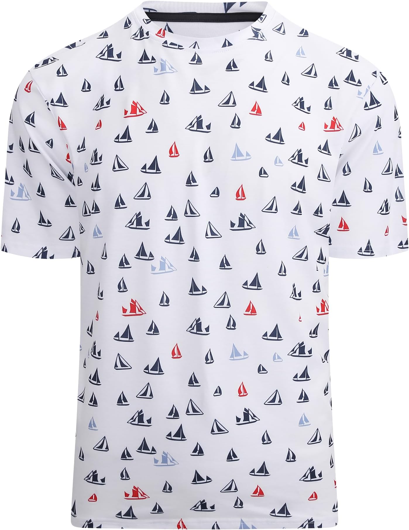 Alex VandoMens Tie-Dye Printed 4-Way Stretch T-Shirts Short Sleeve Casual Shirt for Men