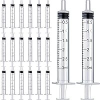 Vista 16 de Paquete de 20 jeringas de plástico con medición, adecuadas para medir, dispensar agua, rellenar (0.17 oz/5 ml)