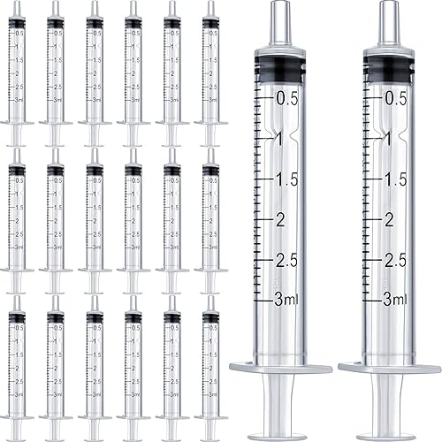 Vista 56 de Paquete de 20 jeringas de plástico con medición, adecuadas para medir, dispensar agua, rellenar 0.03, 0.1, 0.17, 0.34 onzas líquidas