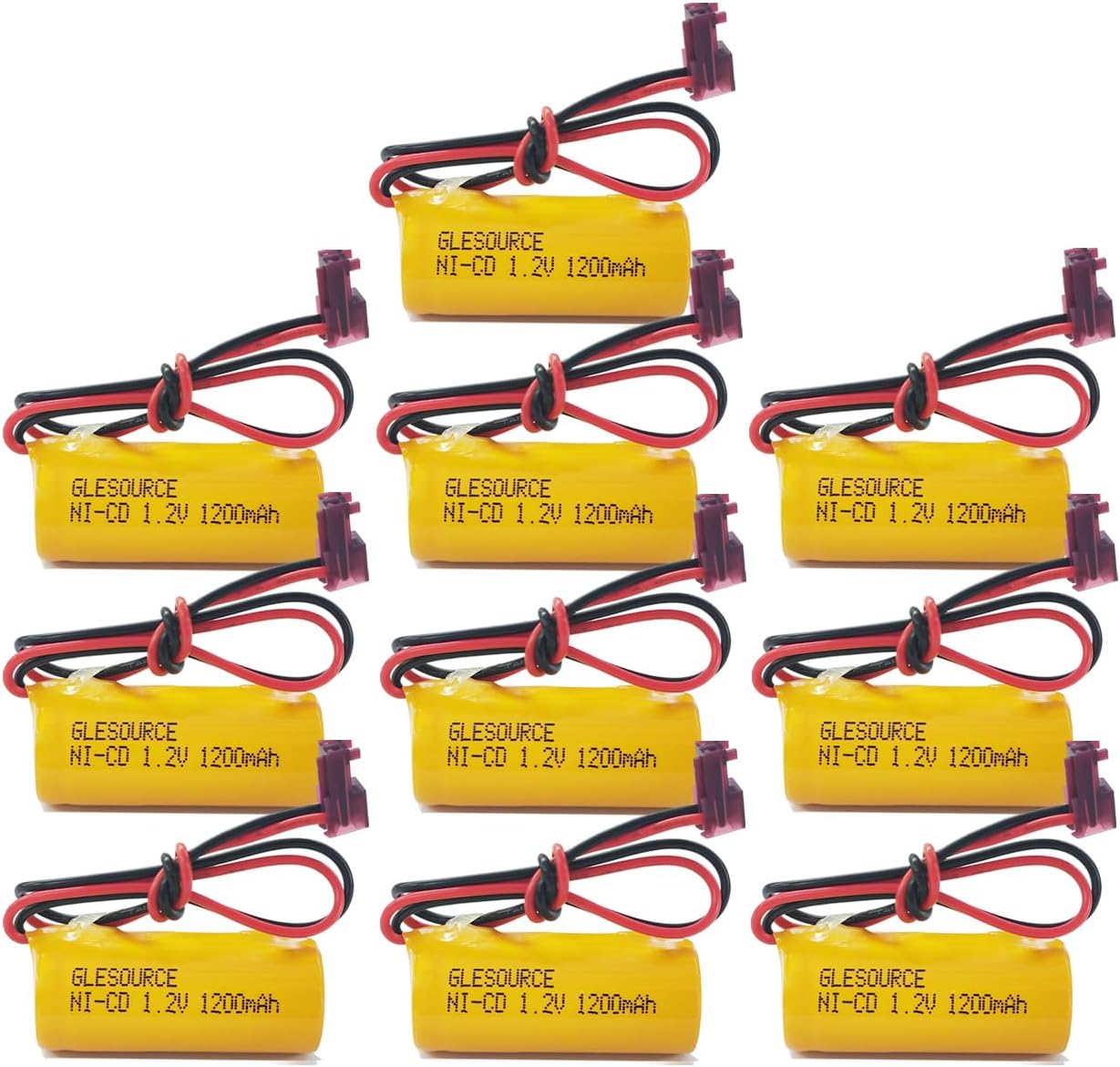 1.2V 1200mAh Emergency Light Battery Replacement for Lithonia ELB1P201NB Lithonia ELB1P201N2 ELB1P2901N ELB1P201N ANIC1493 Lithonia 1009S00-MZ ELB0320 Grainger 4WT20 OSA212 NIC1169 EBE-33 (10 Pack)