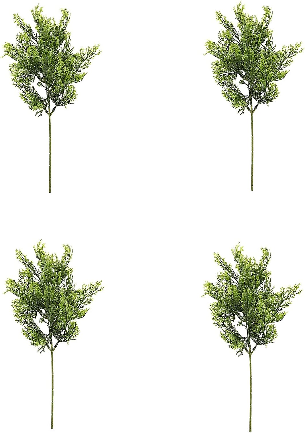 JSONA 4 Pcs Artificial Pine Branch, 19.7in Christmas Pine Needle Twigs Fake Stems Picks for Xmas Decoration, Green Plants for DIY Wreath Garland